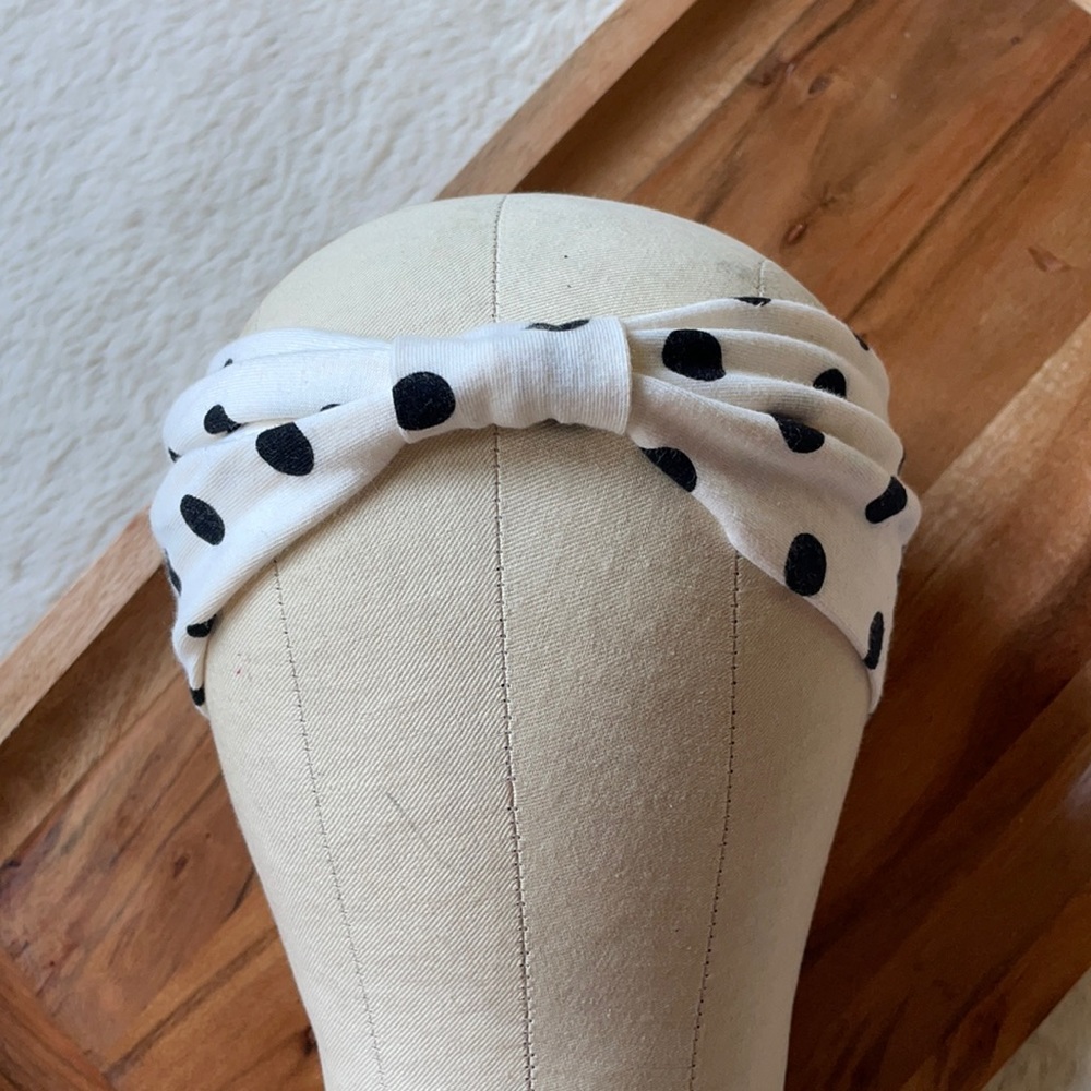 Persnickety | White & Black Polka Dot Headband